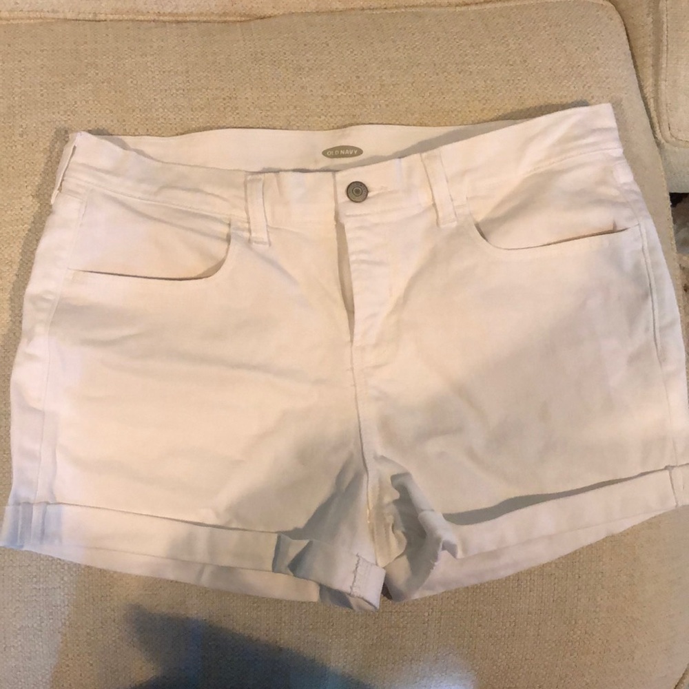 White Denim Shorts